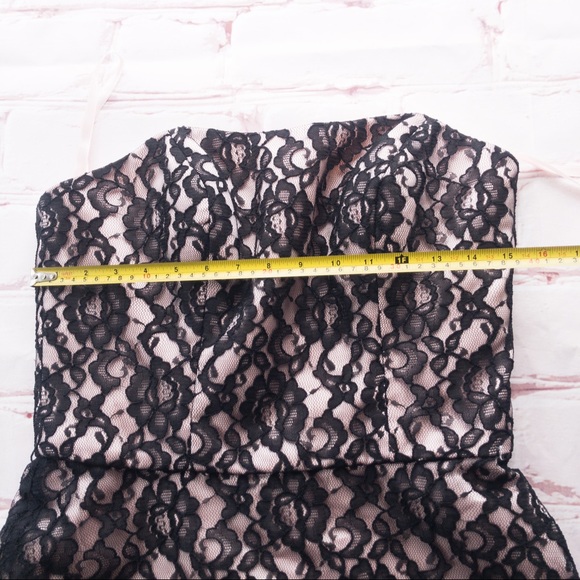 MORI LEE by Madeline Gardner Pink Black Lace Grad/Prom Dress Size Women's 11/12 - Picture 12 of 12